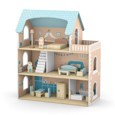 Wooden doll houses for parent-child play supplier