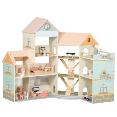 Wooden doll houses for parent-child play supplier