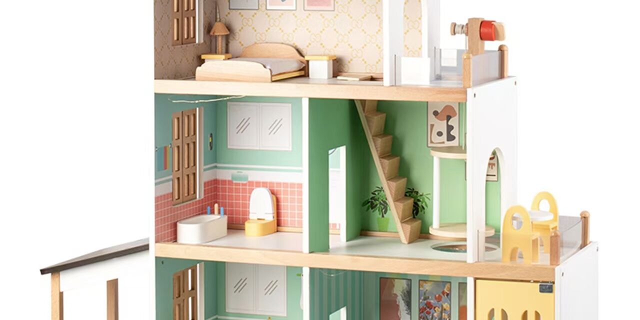 Wooden doll houses for parent-child play supplier