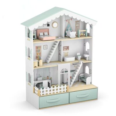 Wooden doll houses for parent-child play supplier