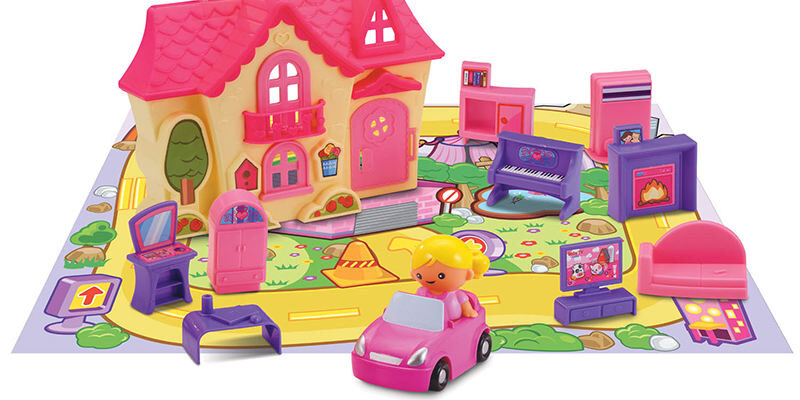 Plastic Doll Houses Wholesale for Children (1) Colorful wholesale plastic doll house set for kids