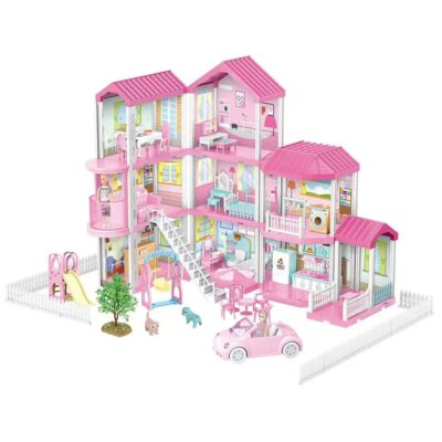 Easy assemble toddler plastic doll houses manufacturer