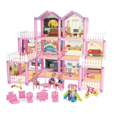 Easy assemble toddler plastic doll houses manufacturer