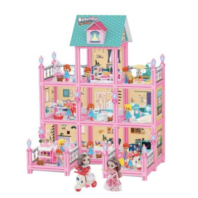 Easy assemble toddler plastic doll houses manufacturer