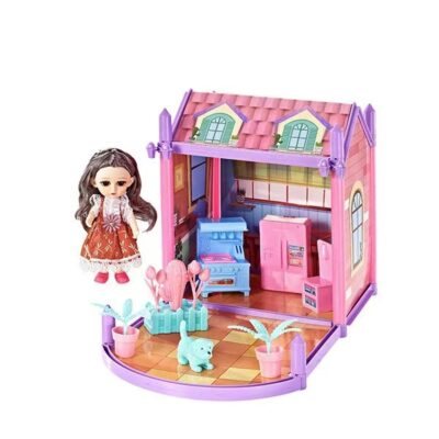 Easy assemble toddler plastic doll houses manufacturer