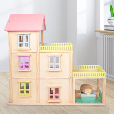 Educational wooden doll houses wholesale toys