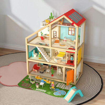 Creative Wooden Doll House Birthday Gift for Kids