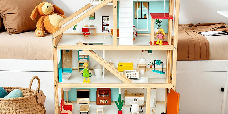 Cute Wooden Doll Houses for Children (1) Cute Wooden Doll House for Kids Creative Play