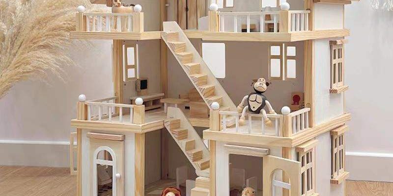 DIY Birthday Gift Wooden Doll House for Kids Creative Play