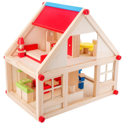 DIY Quality Wooden Doll House for Kids Creative Play