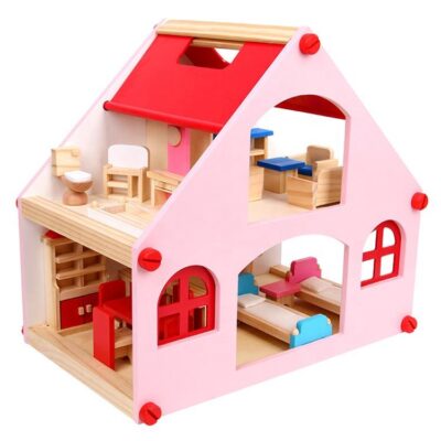 DIY Quality Wooden Doll House for Kids Creative Play