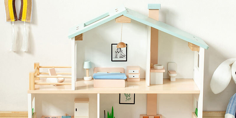 Durable Birthday Gift Wooden Doll Houses for Children (6) Durable Wooden Doll House Birthday Gift for Kids