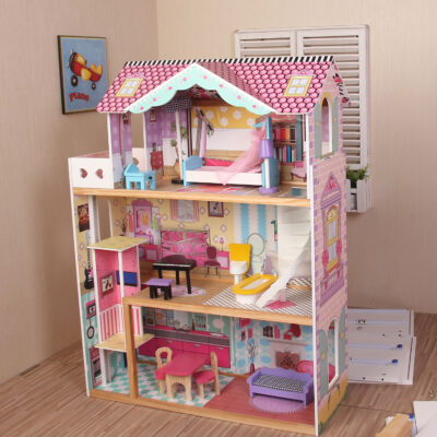 Educational Role Play Wooden Doll House Gift for Kids