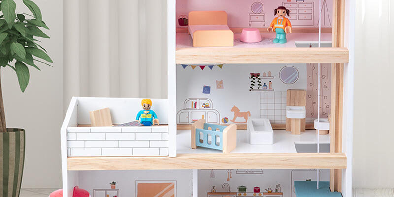 Elegant Wooden Doll House for Kids with New Design