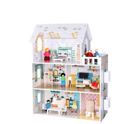 High Quality DIY Wooden Doll House Kit for Kids