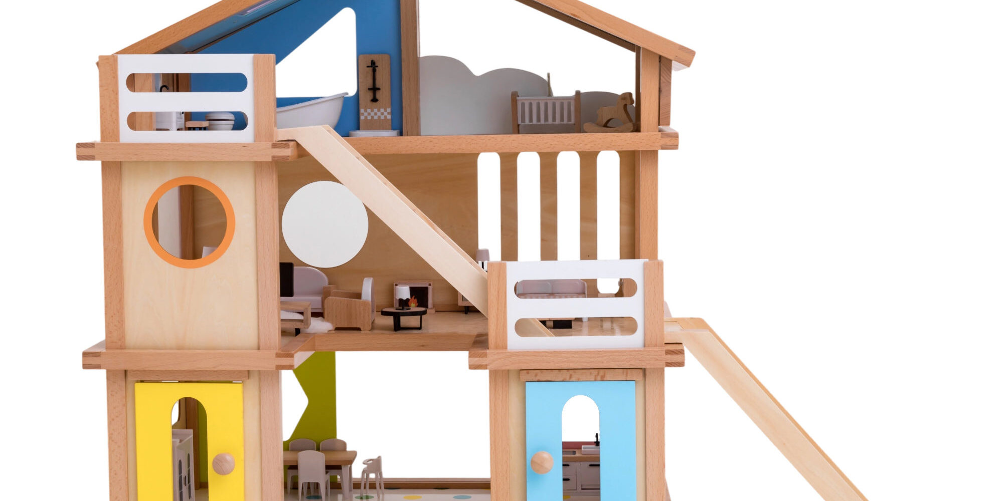 High Quality DIY Wooden Doll Houses for Children (8) High Quality DIY Wooden Doll House Kit for Kids