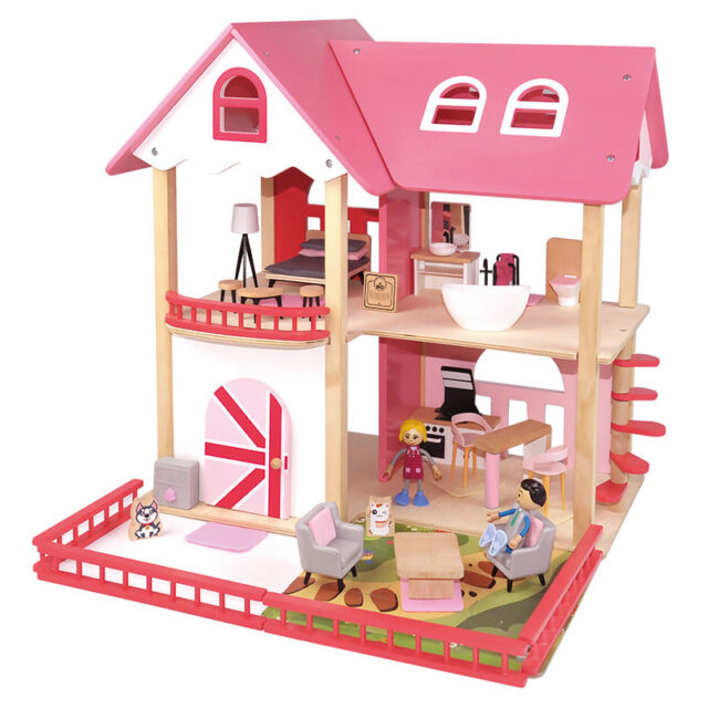 Indoor Playhouse Wooden Doll Houses for Children (1) Indoor Wooden Playhouse Doll House for Kids Role Play