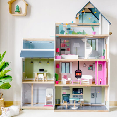Luxury Wooden Castle Doll House Villa for Kids Play