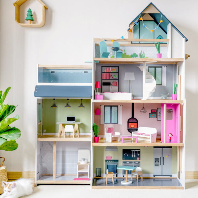 Luxury Castle Wooden Doll Houses for Children (1) Luxury Wooden Castle Doll House Villa for Kids Play