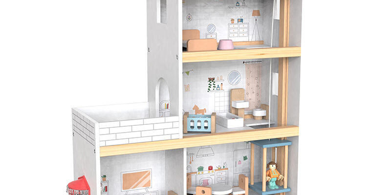 Modern Wooden Doll Houses for Children (2) Modern Wooden Doll House for Kids Creative Learning