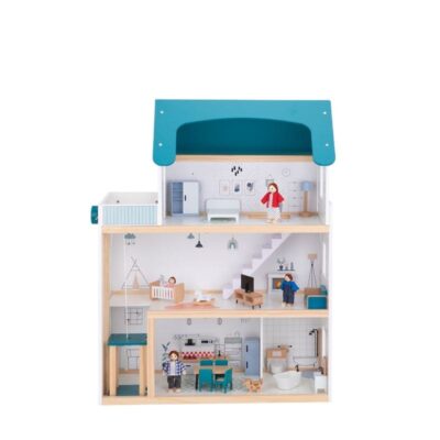 Modern Wooden Doll House for Kids Creative Learning