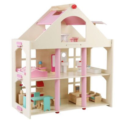 New Design DIY Wooden Doll House Kit for Kids Creative Learning
