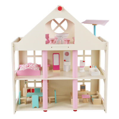 New Design DIY Wooden Doll House Kit for Kids Creative Learning