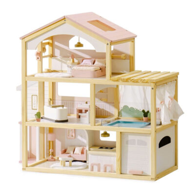Wooden Playhouse Doll House for Kids Educational Toy