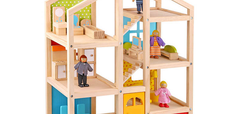 Playhouse Wooden Doll Houses for Children (3) Wooden Playhouse Doll House for Kids Educational Toy