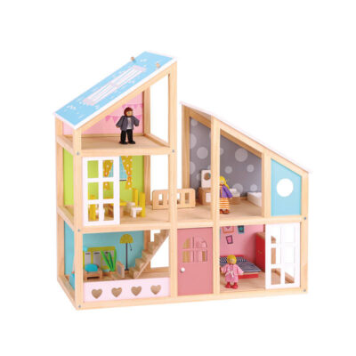 Wooden Playhouse Doll House for Kids Educational Toy